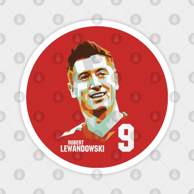 robert lewandowski Magnet by BAJAJU